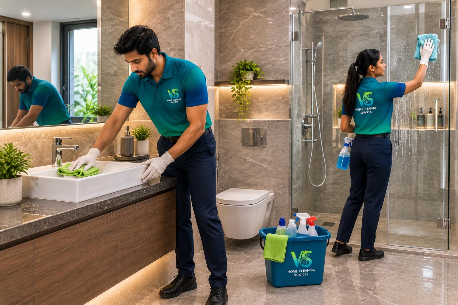Bathroom cleaning by VS Home Cleaning Services